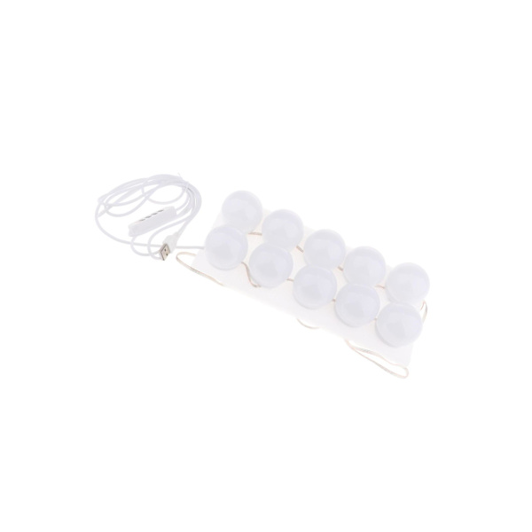 1/2 Vanity Style LED-spegellampor Lampor Kit Lampa Kosmetisk 10 Bulbs 1Set