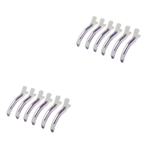 1/2/3/5 6 stycken hårsektionsklämmor Klämmor Salong Frisör White Purple 2Set
