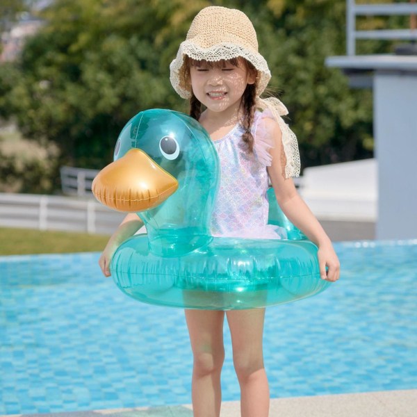 1/2/3 Swimming Float Ring Hållbar Säkerhet Transparent för pool Green Swimming Ring 85cm×51cm×48cm 1Set