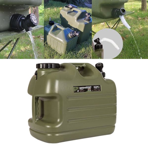 Nödvattentank Bärbar vattenmatsal med Army Green 25L
