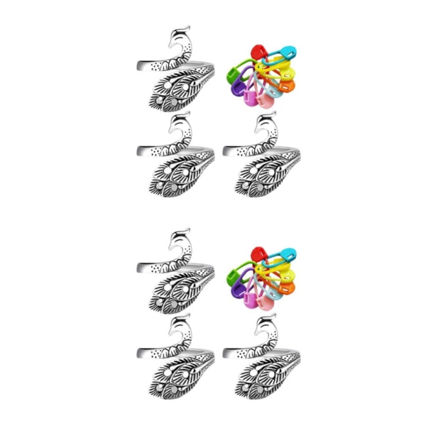 1/2/3/5 Virkad Ring Kit Peacock Justerbar stickslinga m/ 2Set