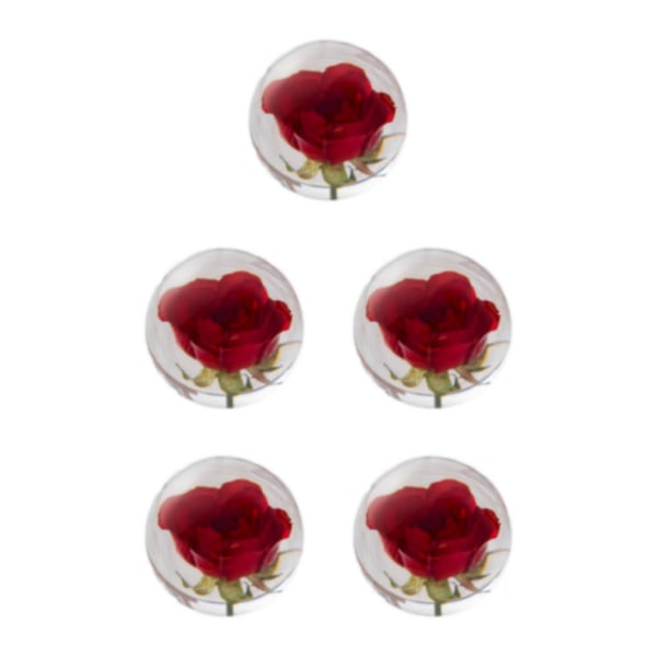 1/2/3/5 Utsökt blomma kristallkula present för alla tillfällen Rose 8cm 5Set