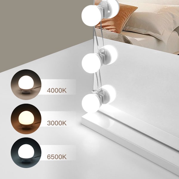 1/2 Vanity Style LED-spegellampor Lampor Kit Lampa Kosmetisk 10 Bulbs 1Set