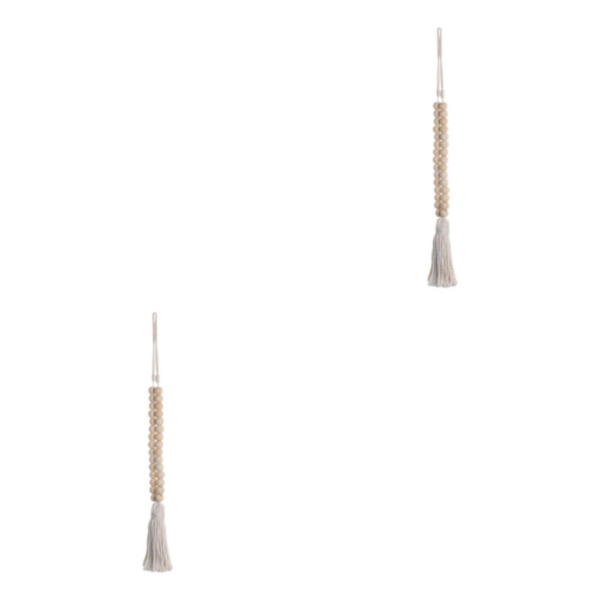 1/2/3/5 Naturträ Pärlgardin Tiebacks Heminredning Boho 2Set