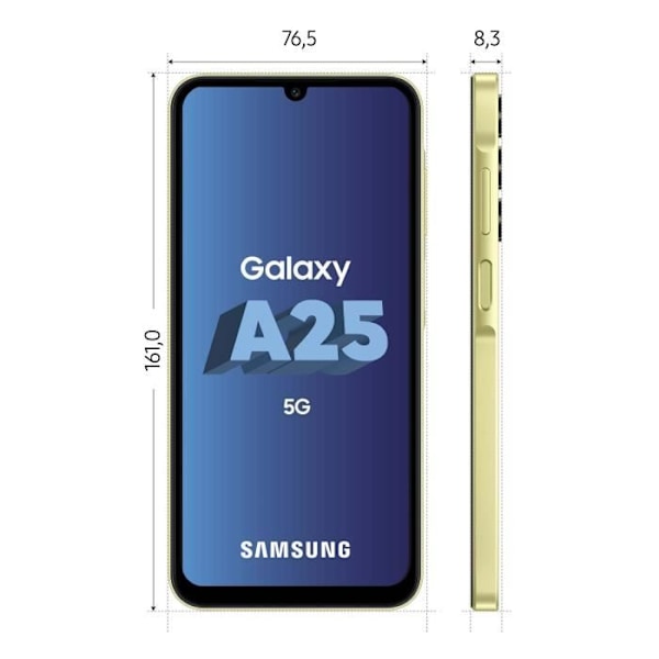 Samsung Galaxy A25 Smartphone 128 GB 5G Lime Kalk