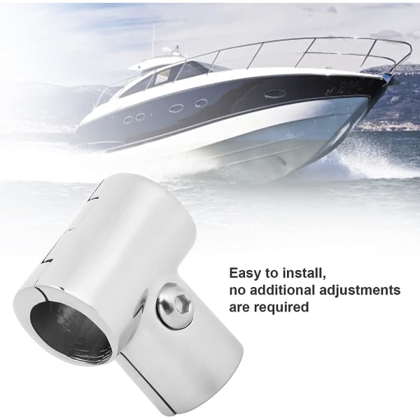 Båt 3-vägs beslag, hållbarhet Rostfritt stål T-kopplingar Rostbeständig för båt 3-vägs beslag Rör för båt 25MM