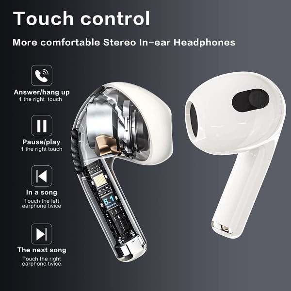 Trådlösa hörlurar, för alla Android/Iphone d6e9 | Fyndiq