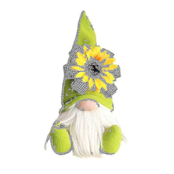 Bi Gnome Forårs Solsikke Dukke Dekoration, Håndlavet Bumble Plys Ansigtsløs Dukke Ornamenter, Soveværelse Skrivebord