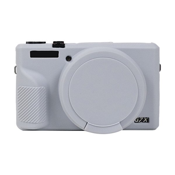 Blødt silikoneetui med linsebeskytter til Canon PowerShot G7 X Mark III / G7X3{ad} Grå