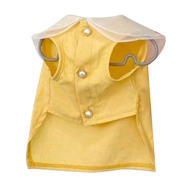 Pet Clothing Adorable Stylish Thin Breathable Polyester Pet Shirt for Small Dog Cat Yellow M