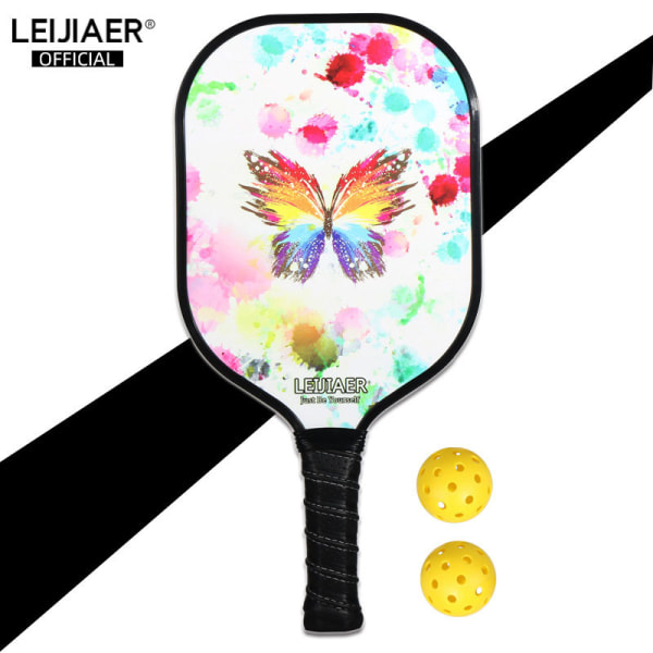 Carbon Fiber Pickleball Paddle Set Ansiktsträning Pickle Ball Racket racket med 2st boll och förvaringsväska 5