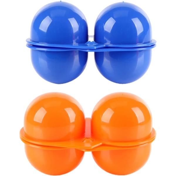 2-pack Bärbar Äggförvaringslåda i Plast, Ägg Skyddsfack