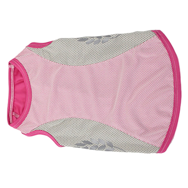 Pet Linen Sommer Køling Reflekterende Polyester Frakke Pomeranian Corgi Hunde Tøj Sakura Pink 2XL