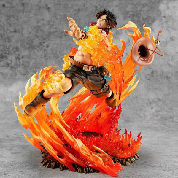 Pirat Fire Fist Ace MRX 15-års jubilæum Special Edition Ver Battle Scene håndmodel ornament