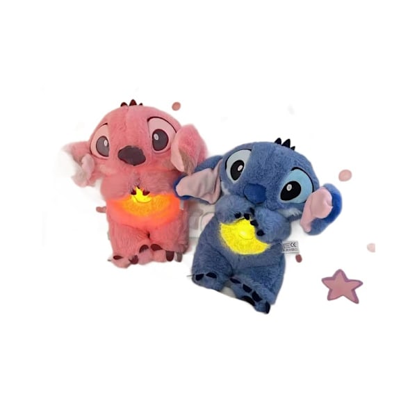 Soothing Stitch Plushies, Angstlindrende Stitch, Rhythmisk Åndedrætsbevægelse til Børn og Voksne, der Sover