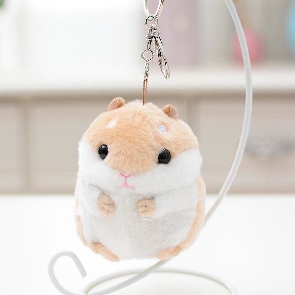 Sød hamster plys nøglering Plysdyr nøglering Cha brun