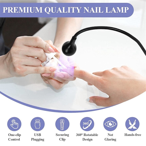 UV LED Neglelampe - Mini LED Neglelampe Gel X Lampe Til Negle Med