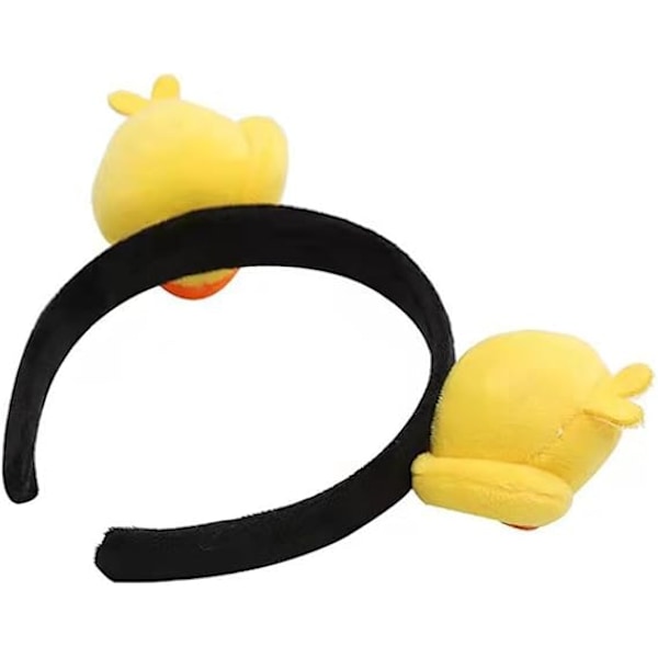 Plush-nukke söpö keltainen ankka hiuspanta aikuinen lapsi eläin sarjakuva hiuspanta meikki