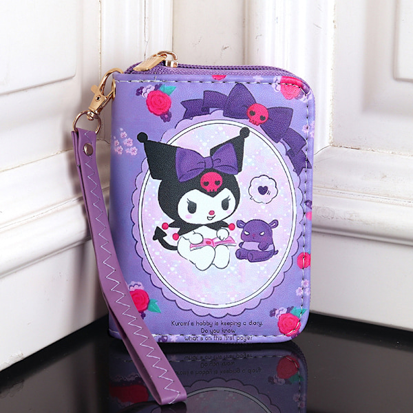 Kawaii Møntpung Kuromi Tegneserie Anime e Tryk Bærbar Slim