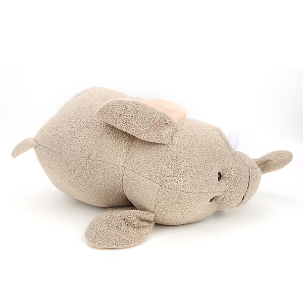 Simuleret dyr elefant flodhest form plys legetøj til børn gaver dekorationBeige elefant 40 x 25cm