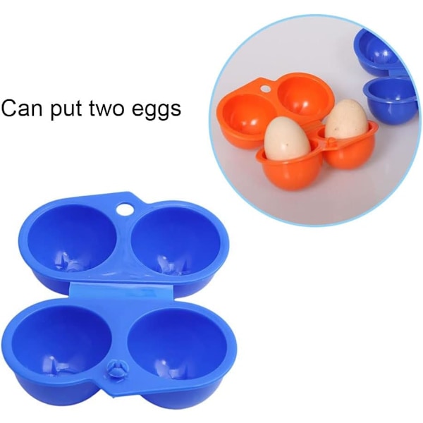 2-pack Bärbar Äggförvaringslåda i Plast, Ägg Skyddsfack