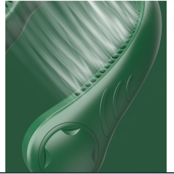 Bärbar USB Tyst Bladlös Nackfläkt med 360° luftflöde(grön)