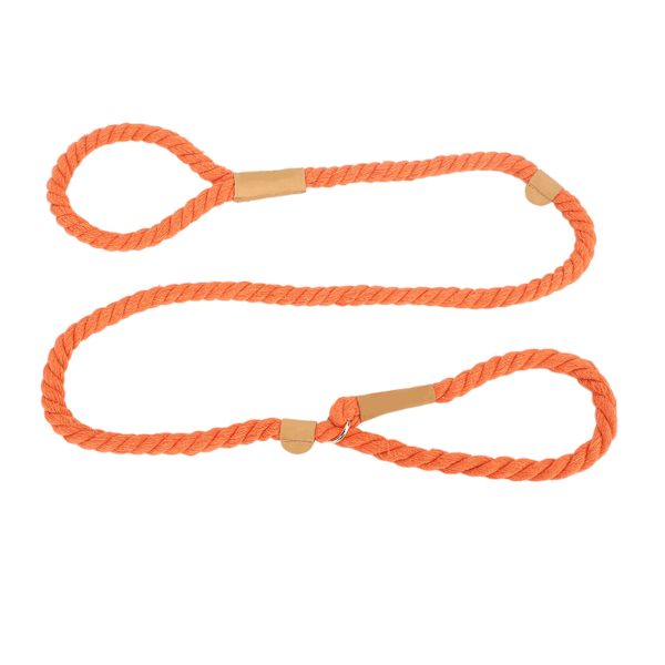 Dog Training Leash Tear Proof Elastic Adjustable Cotton Rope Dog Leash For Large Dogs Walking Training 5.6ft Orange Red