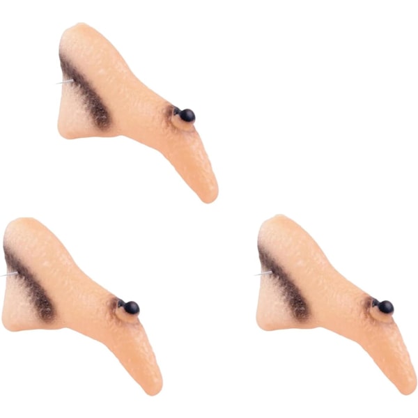 Halloween Fake Witch Nose Wicked Witch Long Nose Latex Nose Halloween Accessoarer Nyhet Festrekvisita (3 delar)