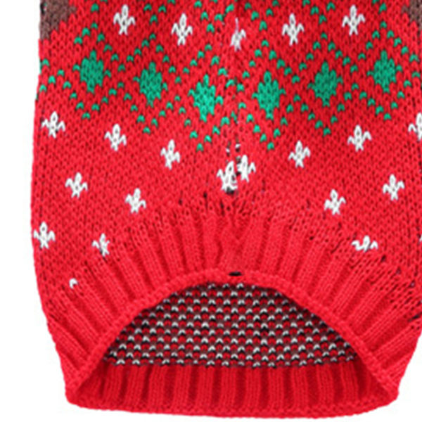 Hund Elg Sweater Efterår Fashionable Sød Varm Komfortabel Kæledyr Jul Sweater til Julefest Hjemkomst Rød XXL