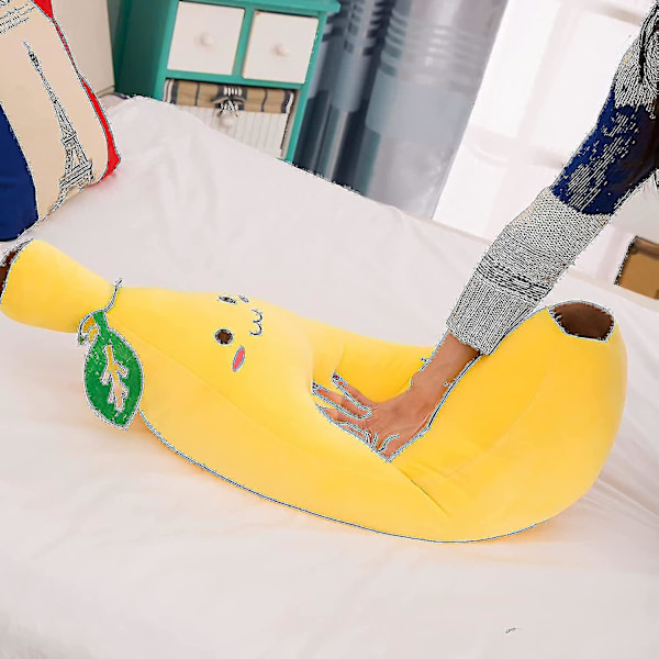 Banana Stuffed Animal, Plush Toys Banana Pillow Long Pillow Sleeping Doll Plush Cute Doll Boy Girl Birthday Present 35cm