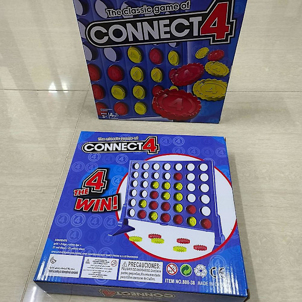 Gaming Connect 4 Classic Grid 4 i rad Spel Barn Strategi Brädspel för 2 spelare