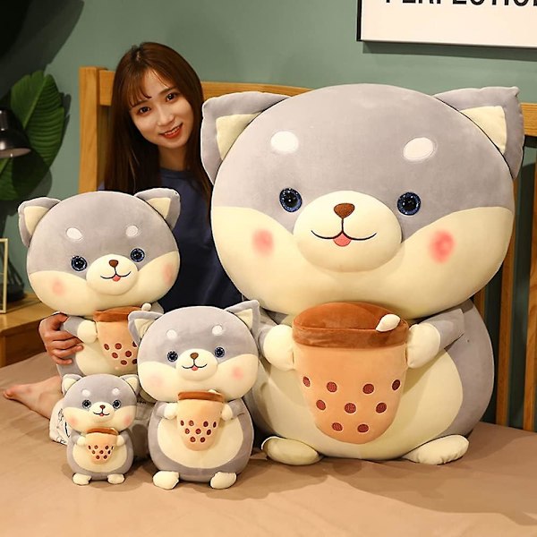 Hundplyschleksak Plushie Gosedjur Med Bubble Tea - Kawaii Söt Bubble Milk Tea För Pojkar Och Flickor-Orange