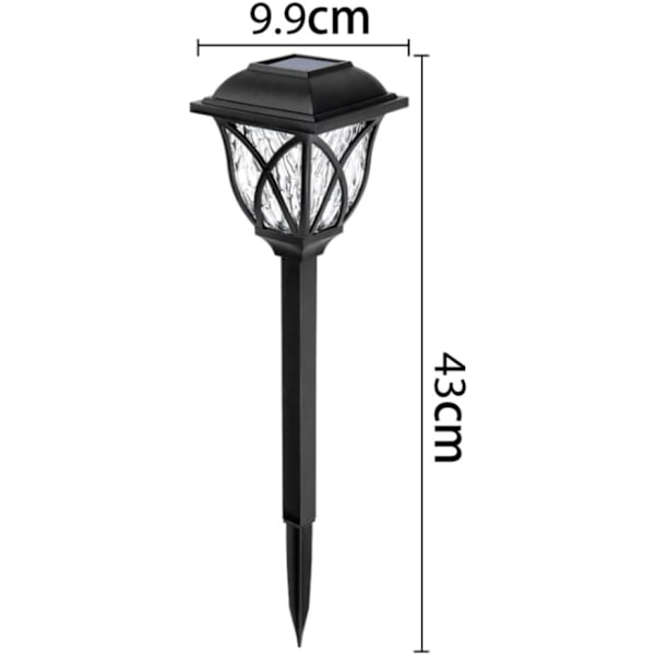 Aurinkovalot ulkona LED-koristevalot maisemiin, poluille, puutarhoihin, sisäänkäynteihin - Vedenpitävä, 6 kpl