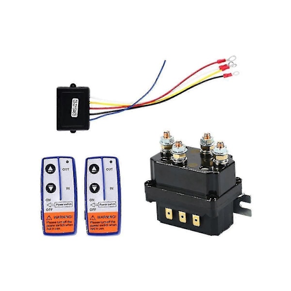 12V 250A Spil Fjernbetjening Kontakt Spil Kontrol Solenoid Relæ Dobbelt Fjernbetjening Sæt Bil Motorcykel Off Road
