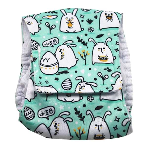 Male Dog Diapers Reusable Washable Super Absorbent Leakproof Adjustable Boy Doggie Pet Pee Wrap Little White Rabbit S