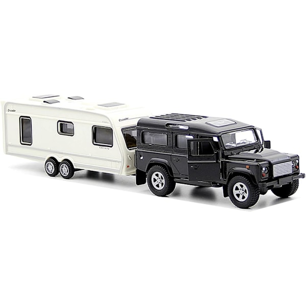 Leikkiautojen asuntoautopaketti: SUV-maasturi, perävaunu ja matkailuauto - Diecast-mallit pojille