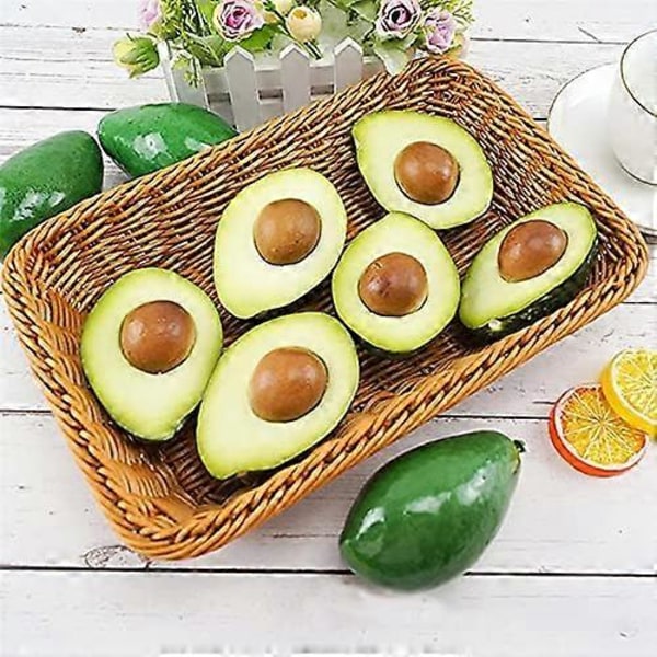 6 kpl simuloituja hedelmämalleja Tekohedelmä Avokadon mallinukke Elävä muovi Avokadon rekvisiitta Dekor kotiin juhliin festivaaliin Ikkunaostoskeskukseen Half Avocado 7.95 x 7.01 x 2.09 inches