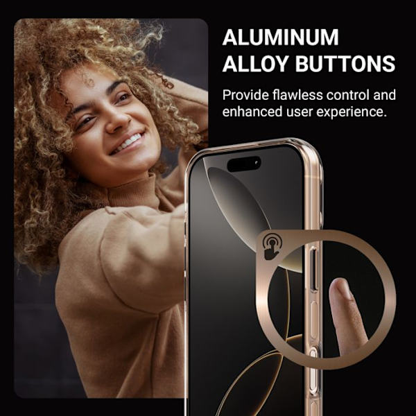 iPhone 16 Pro MagSafe -kuori (desert) Crong Clear MAG Pro{ad}