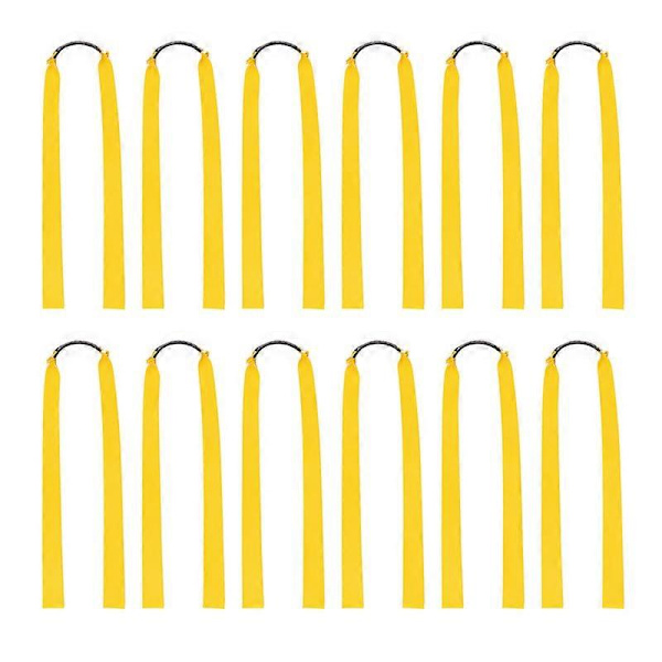 12 kpl Kumilenkkejä ritsaan, levennettyjä litteitä ritsakumilenkkejä metsästykseen yellow