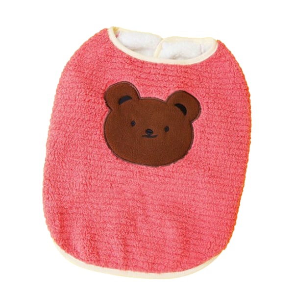 Dog Stroller Cute Bear Pattern High Elasticity Stylish Comfortable Puppy Vest Pet Clothes Red L