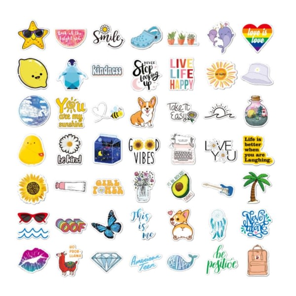 50st klistermärken klistermärken - Djur motiv - Cartoon - dekaler multifärg