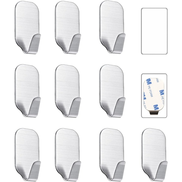 Väggkrokar Utan Spikar, 10-pack