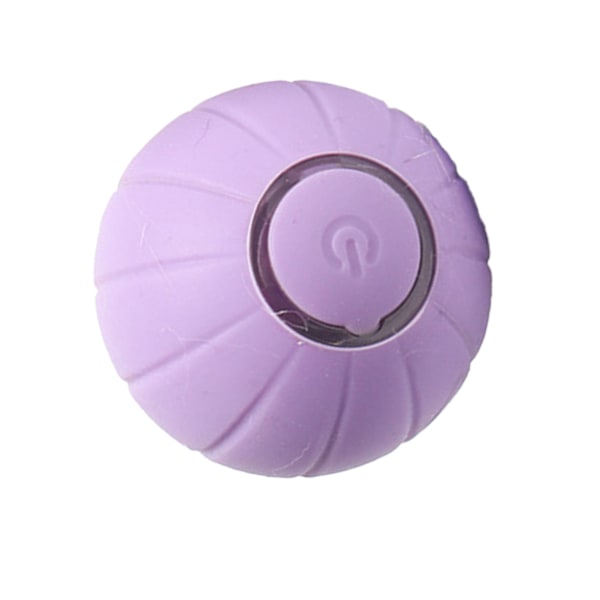 Pet Ball Toy Silicone Rolling Ball Sound Light Rechargeable Ball Obstacle Avoidance for Dog Cat Purple