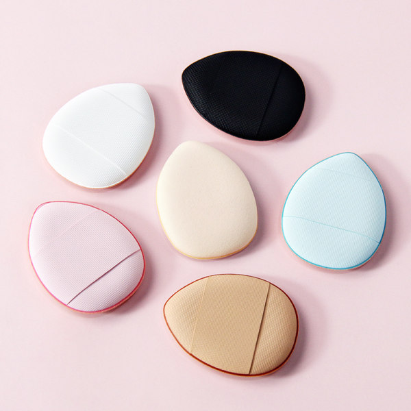 6-pack Finger Powder Puff med fingerhållarrem, Mini Fingertop Makeup Sponge Pad för Liquid Foundation