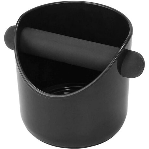 Kaffelåda, ABS-kaffesumplåda av gummi med löstagbar knockbar och halkfri bas, Barista-tillbehör, Kaffeknacklåda för återvinning av kaffesump Black