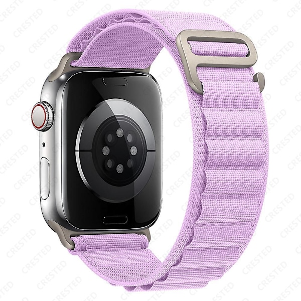 Alpine Loop-armband för Apple Watch-armband 49 mm 44 mm 40 mm 45 mm 41 mm 42 mm 38 mm 38 40 44 45 mm Armband Iwatch Ultra Serie 7 6 3 Se 8 Lavendel Lavender 42 44 45 49mm
