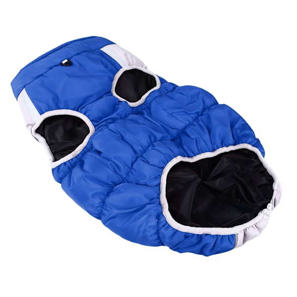 Reflective Dog Coat Cotton Thickened Comfortable Windproof Waterproof Dog Warm Jacket for Indoor Outdoor Royalblue 2XL