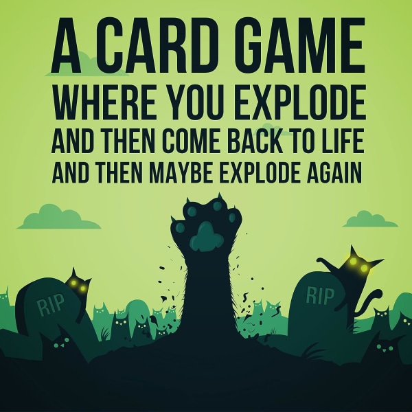 Exploding Kittens EKG-ZOMB-6 Zombie Kittens Brädspel, Flerfärgad, En Storlek