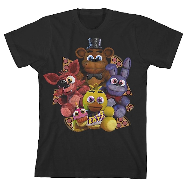 Five Nights at Freddy Character Plushies Boy Black T-shirt L