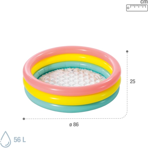 Intex 3-Rings Baby Pool Sunset 86x25cm - 68l